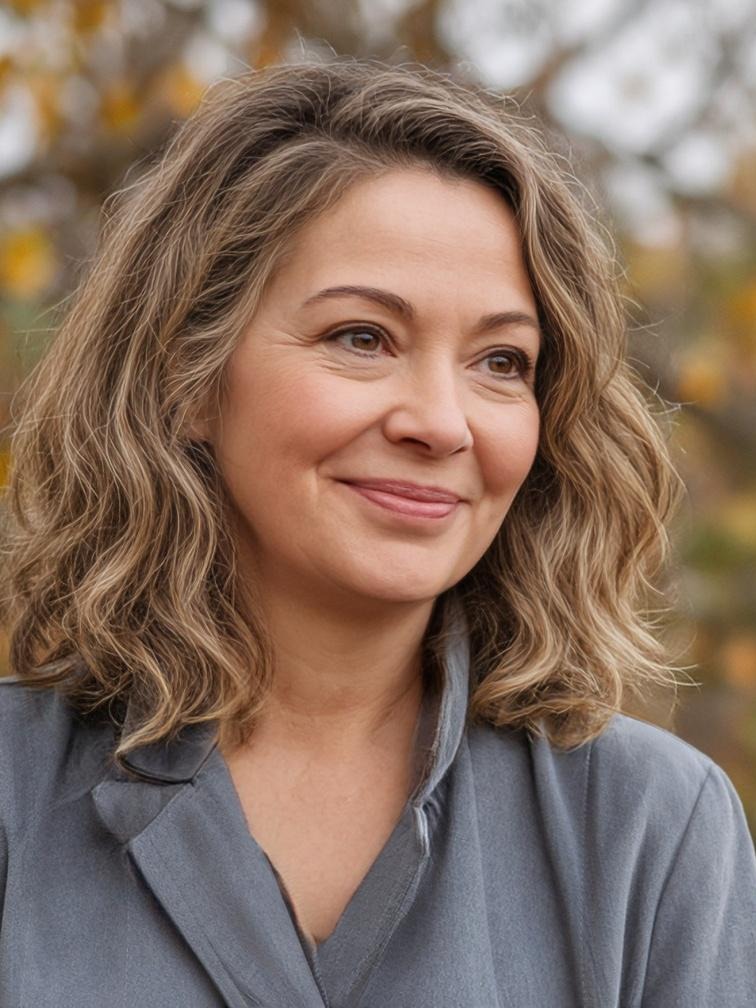 A woman outdoors in autumn