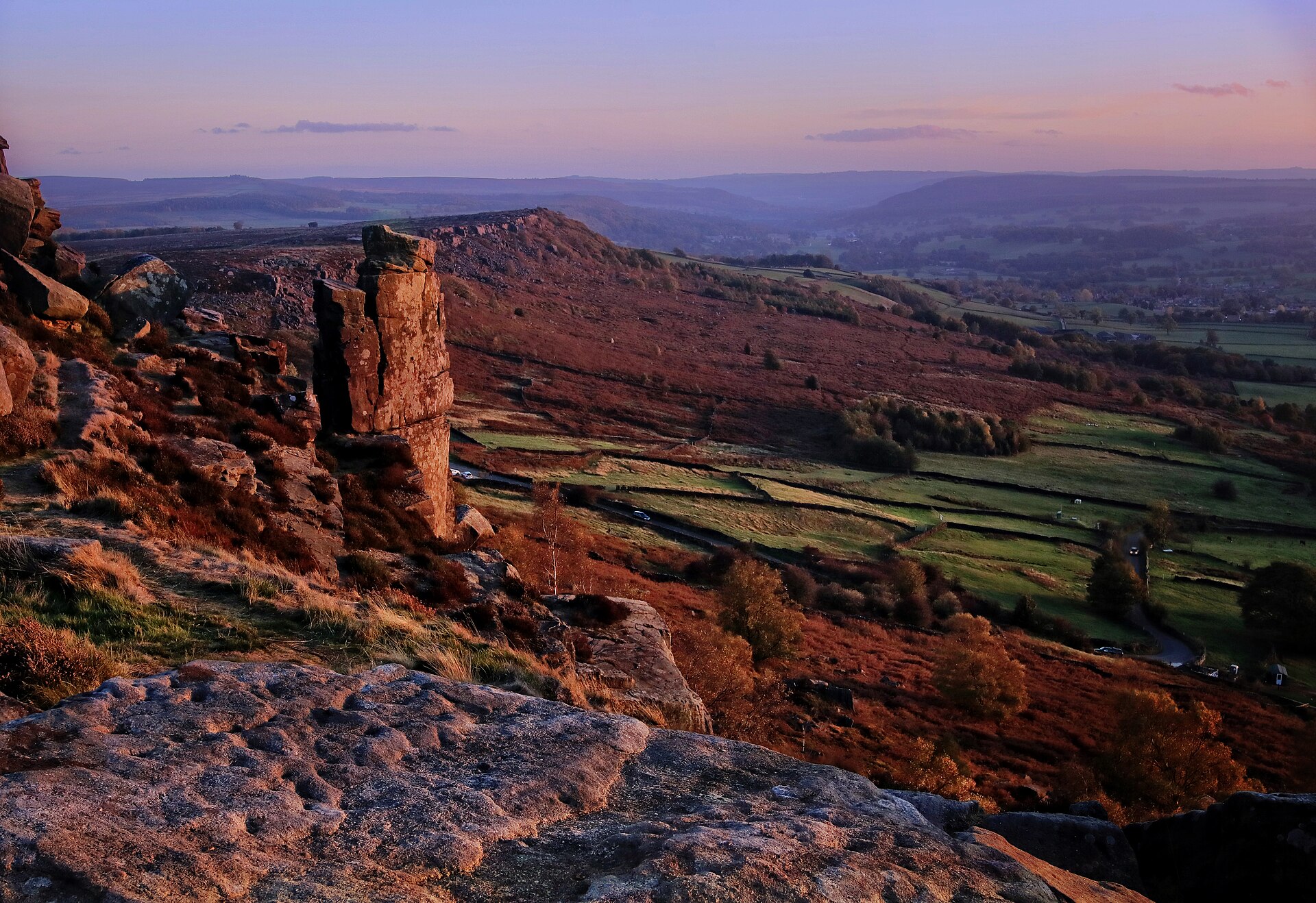 Curbar Edge in the Peak District