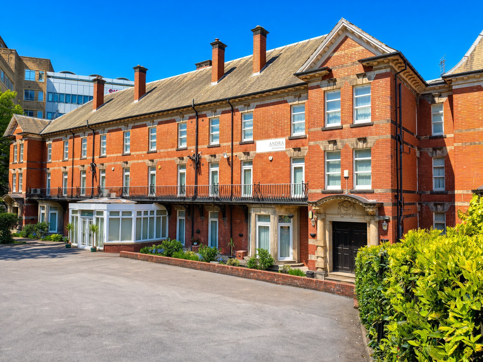 The entrance of Alexandra Private Hospital