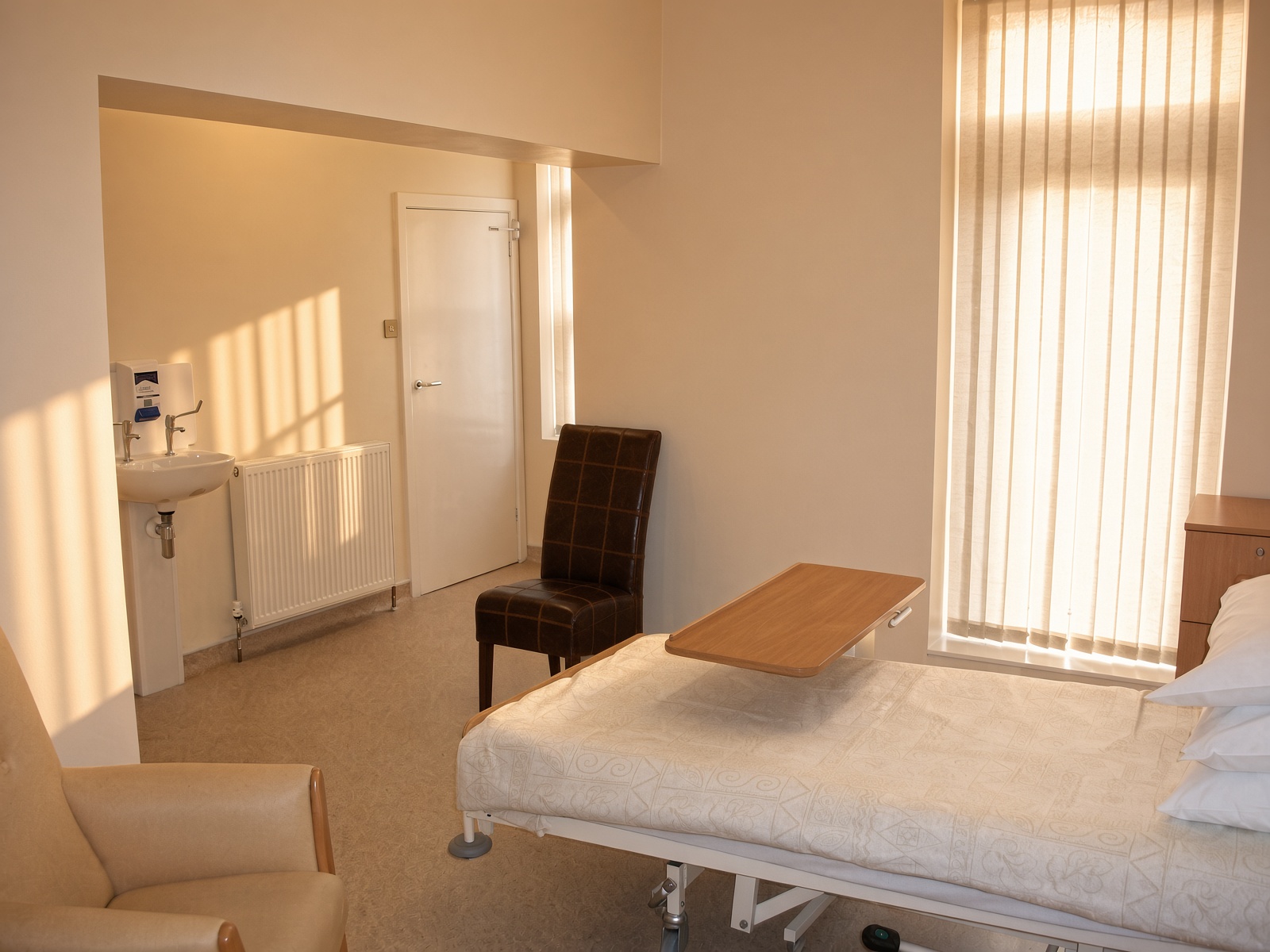 A single-occupancy patient room